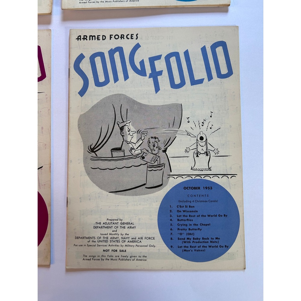Armed Forces Song Folio October 1953 Issue‎ - 9 Song List and Production Notes